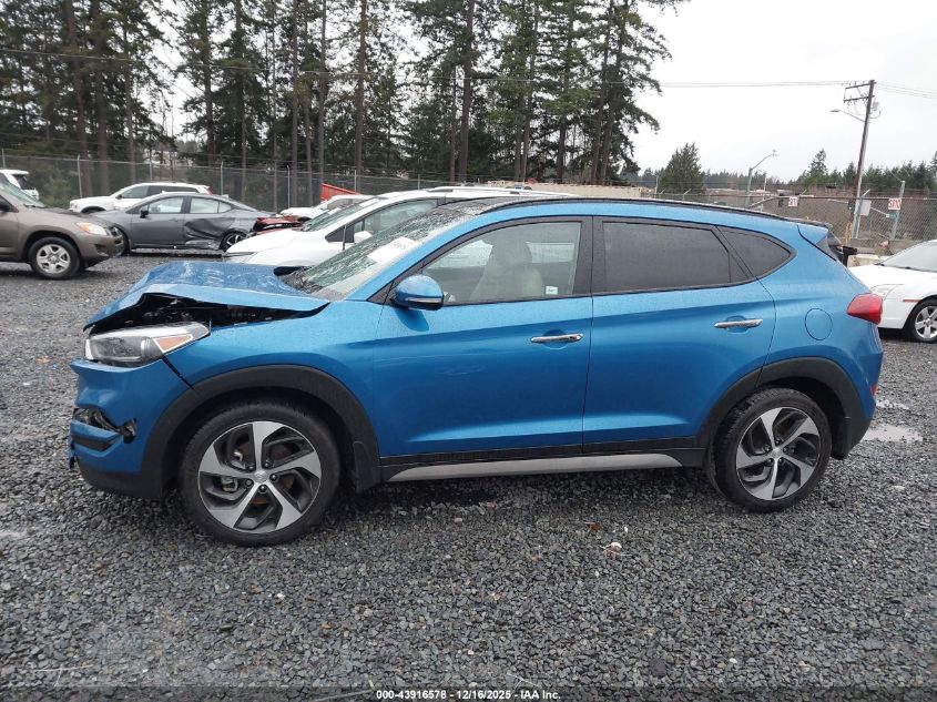 2018 Hyundai Tucson Limited VIN: KM8J3CA2XJU777871 Lot: 43916578