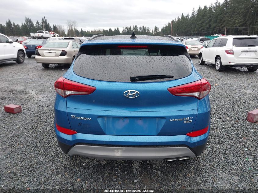 2018 Hyundai Tucson Limited VIN: KM8J3CA2XJU777871 Lot: 43916578