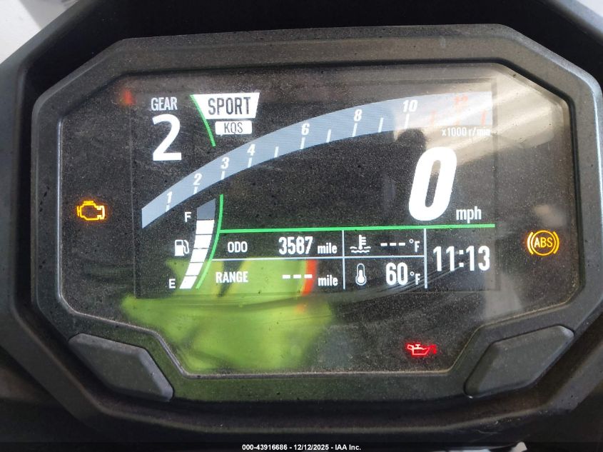 2024 Kawasaki Zx1002 K VIN: JKBZXVK13RA048398 Lot: 43916686