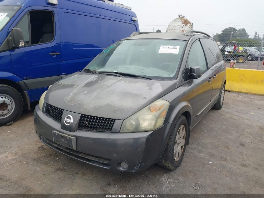 2004 Nissan Quest 3.5 S VIN: 5N1BV28U54N368367 Lot: 43916688