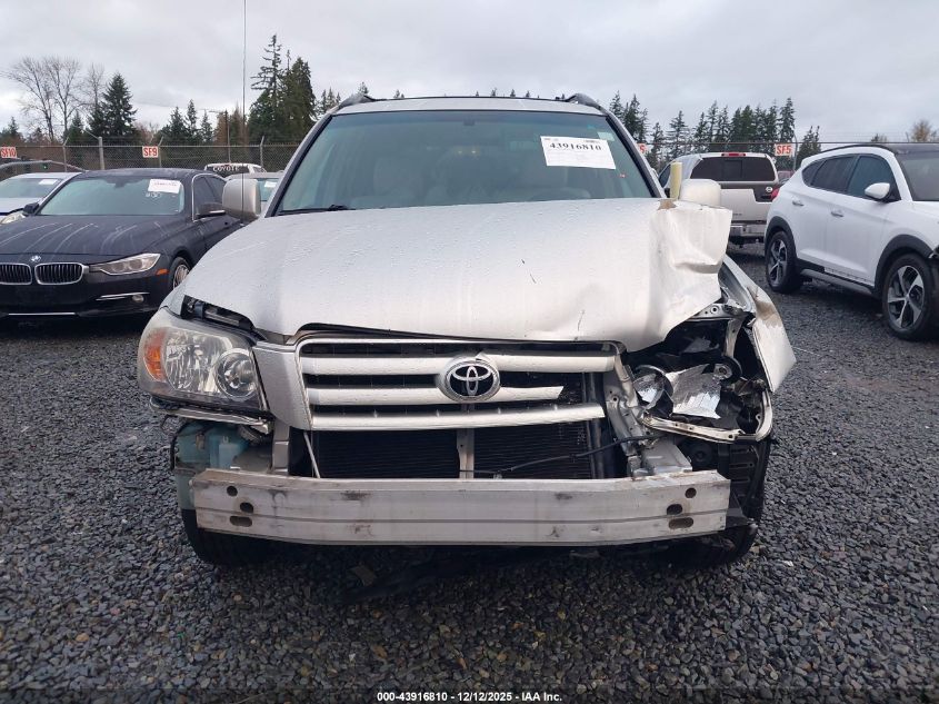 2006 Toyota Highlander V6 VIN: JTEEP21A060178449 Lot: 43916810