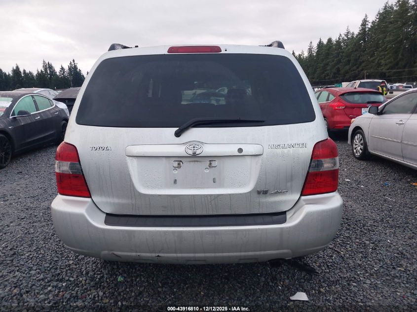 2006 Toyota Highlander V6 VIN: JTEEP21A060178449 Lot: 43916810