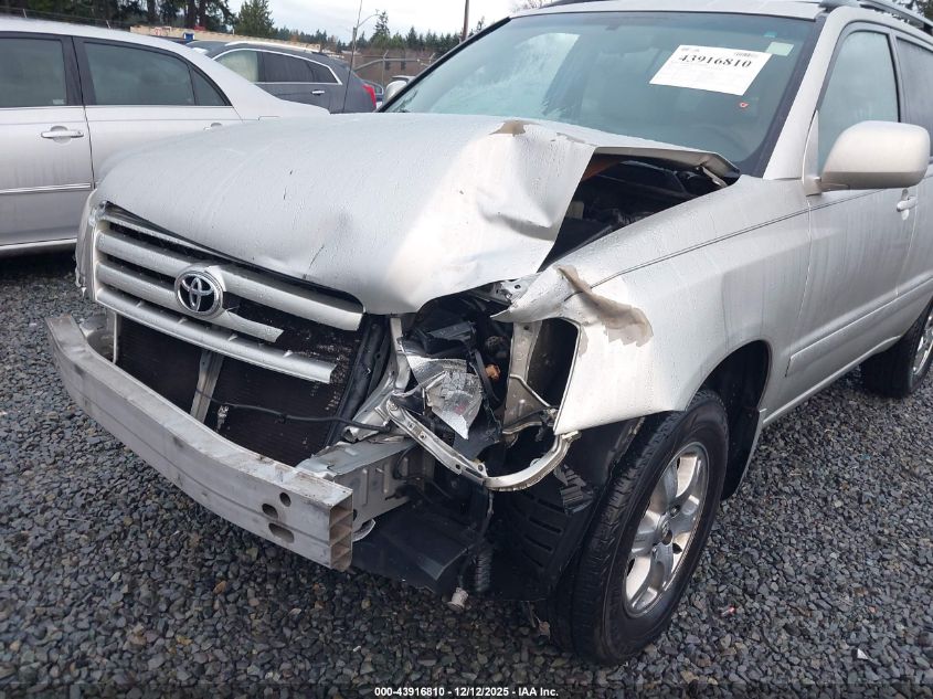 2006 Toyota Highlander V6 VIN: JTEEP21A060178449 Lot: 43916810