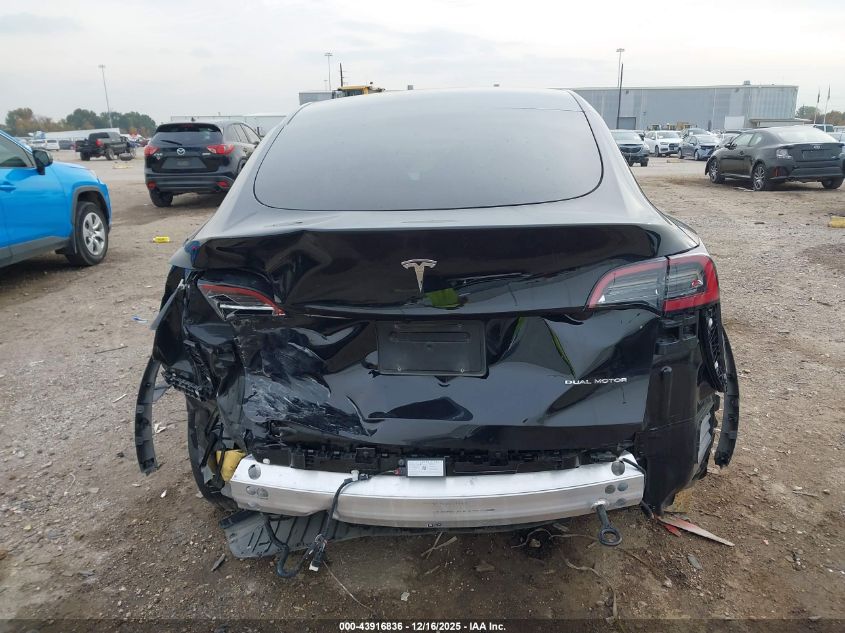 2023 Tesla Model Y Awd/Long Range Dual Motor All-Wheel Drive VIN: 7SAYGDEE6PA076988 Lot: 43916836