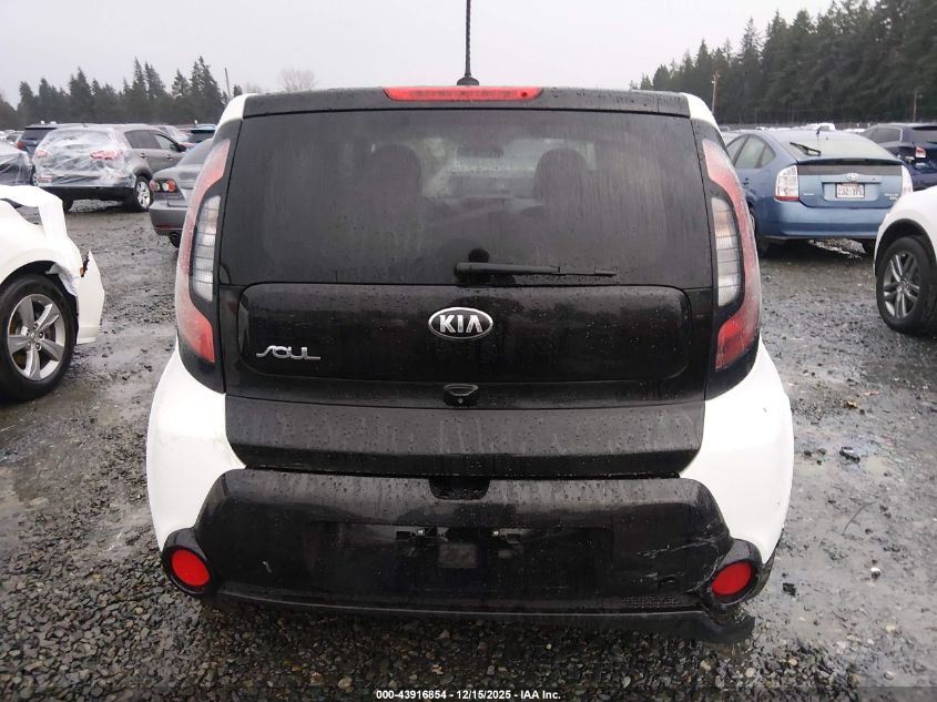 2016 Kia Soul + VIN: KNDJP3A51G7237884 Lot: 43916854