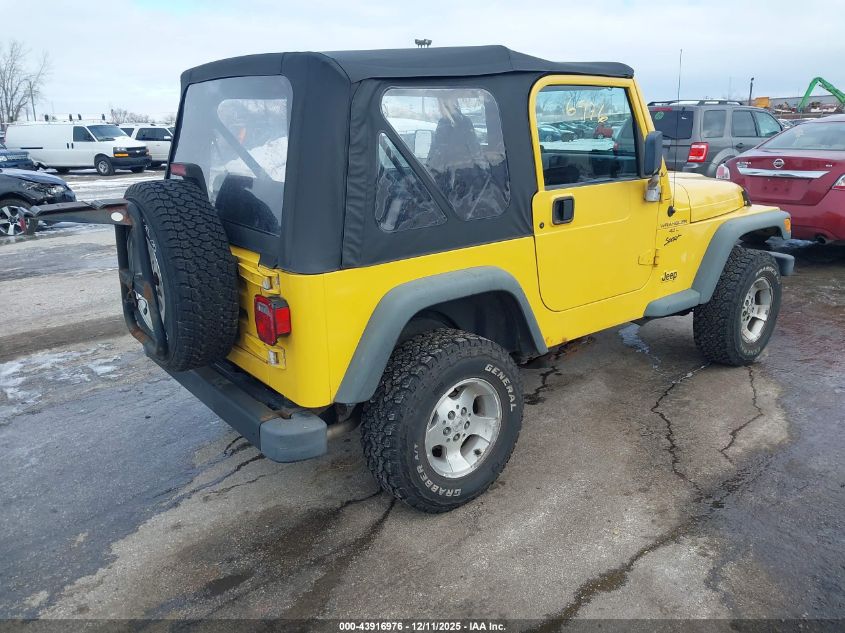 2000 Jeep Wrangler Sport VIN: 1J4FA49SXYP743605 Lot: 43916976