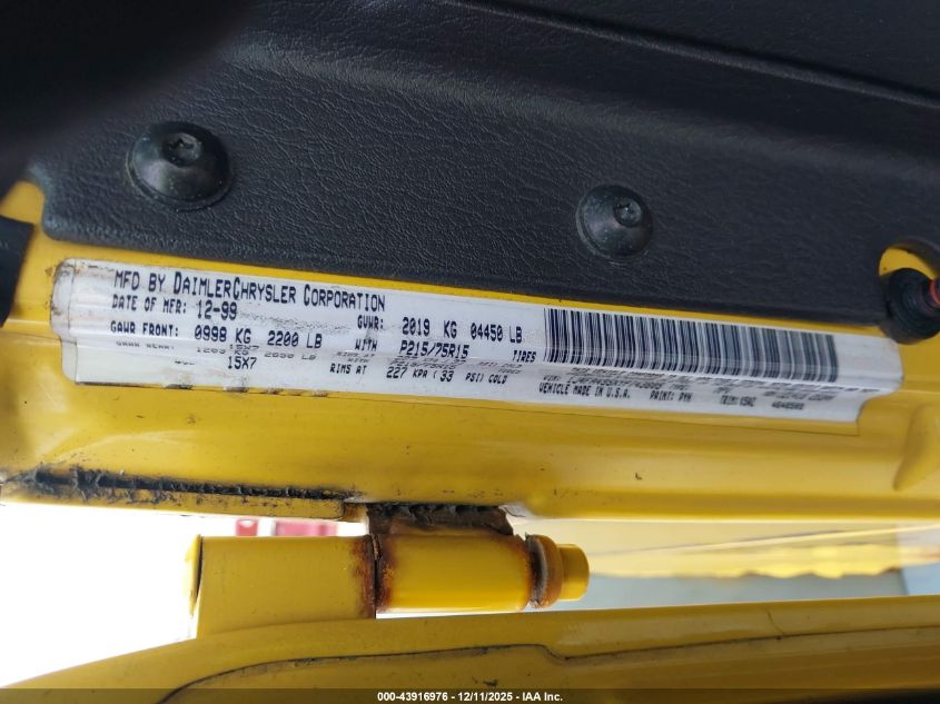 2000 Jeep Wrangler Sport VIN: 1J4FA49SXYP743605 Lot: 43916976