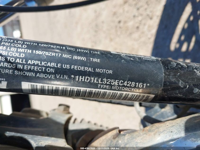 2014 Harley-Davidson Xl1200 T VIN: 1HD1LL325EC428161 Lot: 43917020