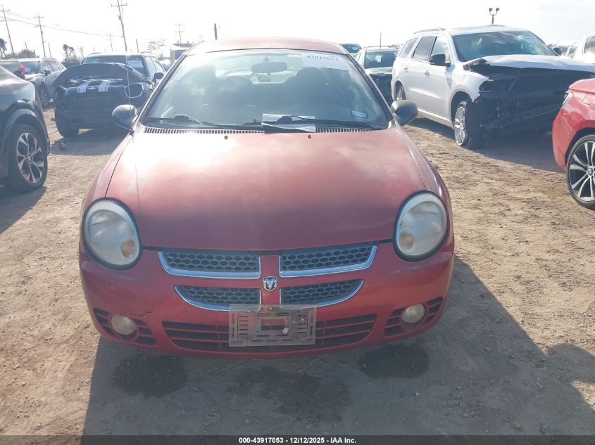 2005 Dodge Neon Sxt VIN: 1B3ES56C45D145056 Lot: 43917053