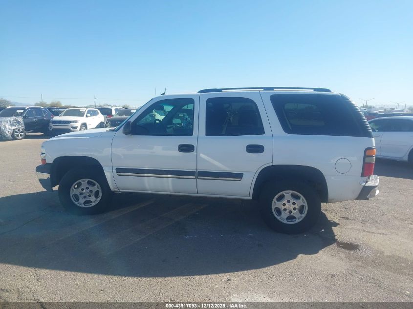 2005 Chevrolet Tahoe Ls VIN: 1GNEK13V55R144361 Lot: 43917093