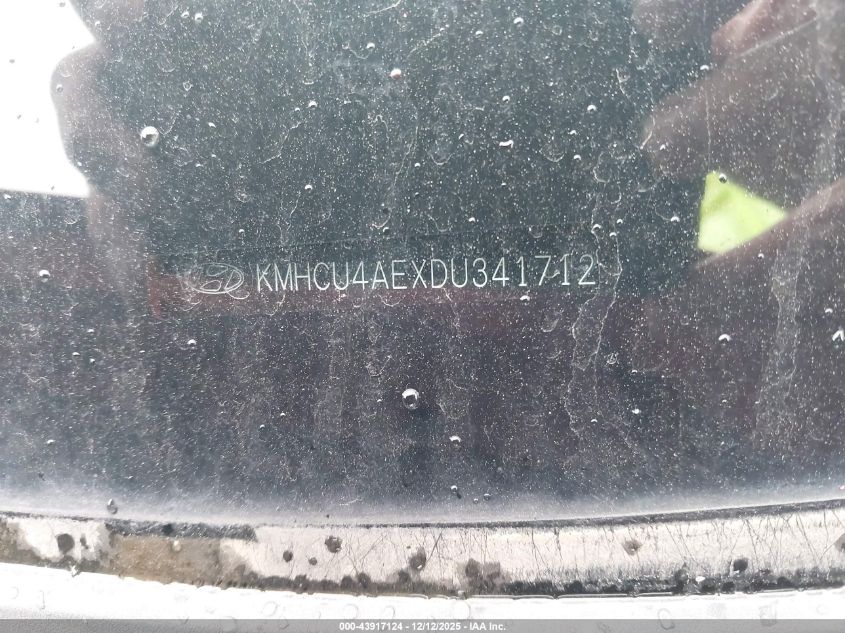 2013 Hyundai Accent Gls VIN: KMHCU4AEXDU341712 Lot: 43917124