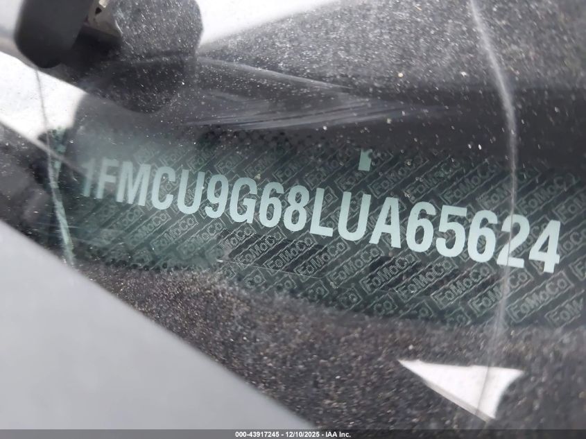 2020 Ford Escape Se VIN: 1FMCU9G68LUA65624 Lot: 43917245