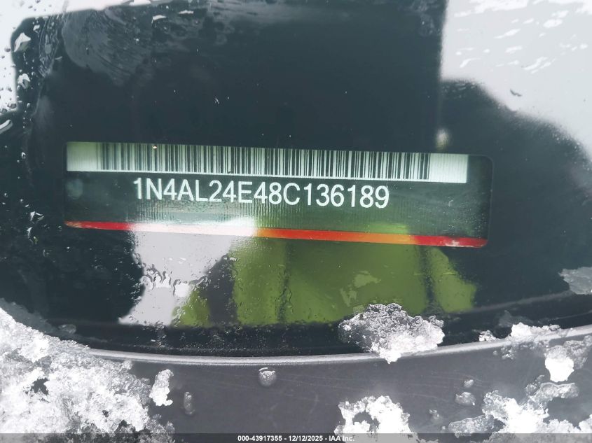 2008 Nissan Altima 2.5 S VIN: 1N4AL24E48C136189 Lot: 43917355