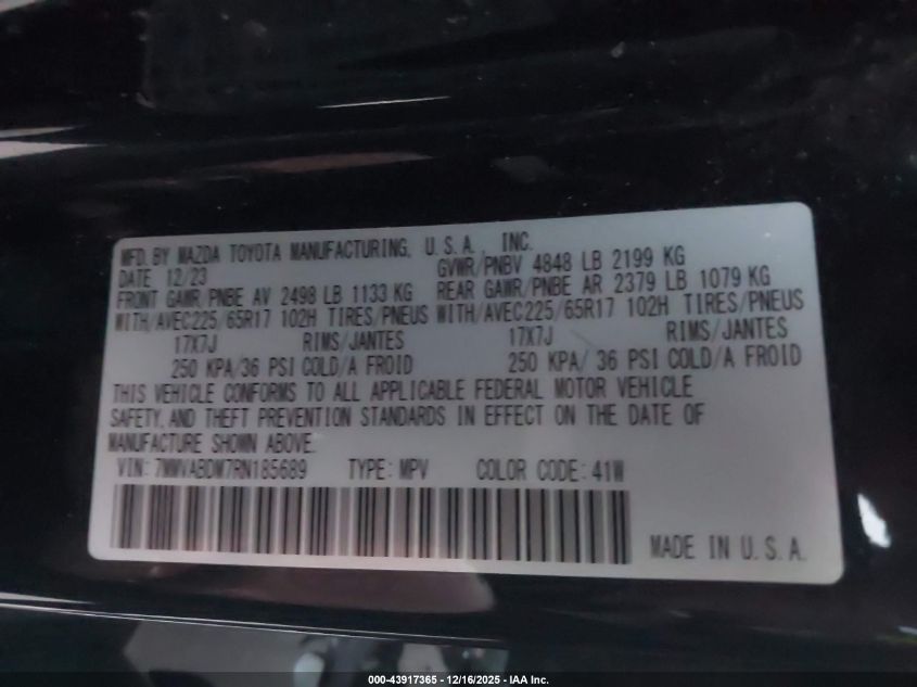 2024 Mazda Cx-50 2.5 S Premium VIN: 7MMVABDM7RN185689 Lot: 43917365