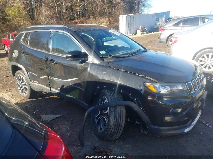 2022 Jeep Compass Limited 4X4 VIN: 3C4NJDCB1NT189520 Lot: 43917387