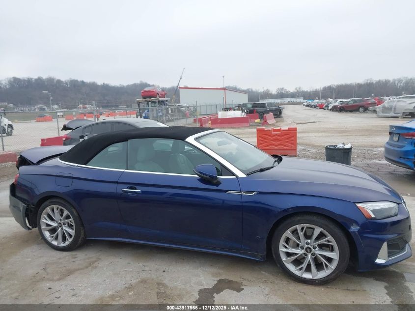 2021 Audi A5 Cabriolet Premium Plus 45 Tfsi Quattro S Tronic VIN: WAUWAGF52MN003734 Lot: 43917566