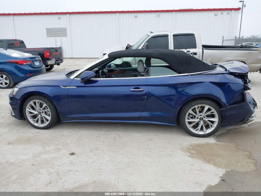 2021 Audi A5 Cabriolet Premium Plus 45 Tfsi Quattro S Tronic VIN: WAUWAGF52MN003734 Lot: 43917566