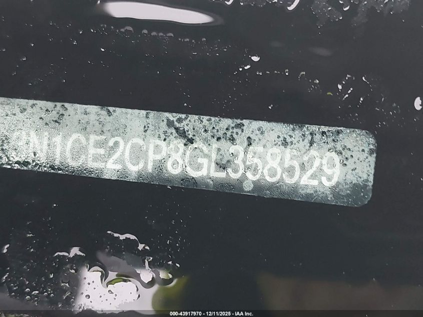 2016 Nissan Versa Note S (Sr)/S Plus/Sl/Sr/Sv VIN: 3N1CE2CP8GL358529 Lot: 43917970