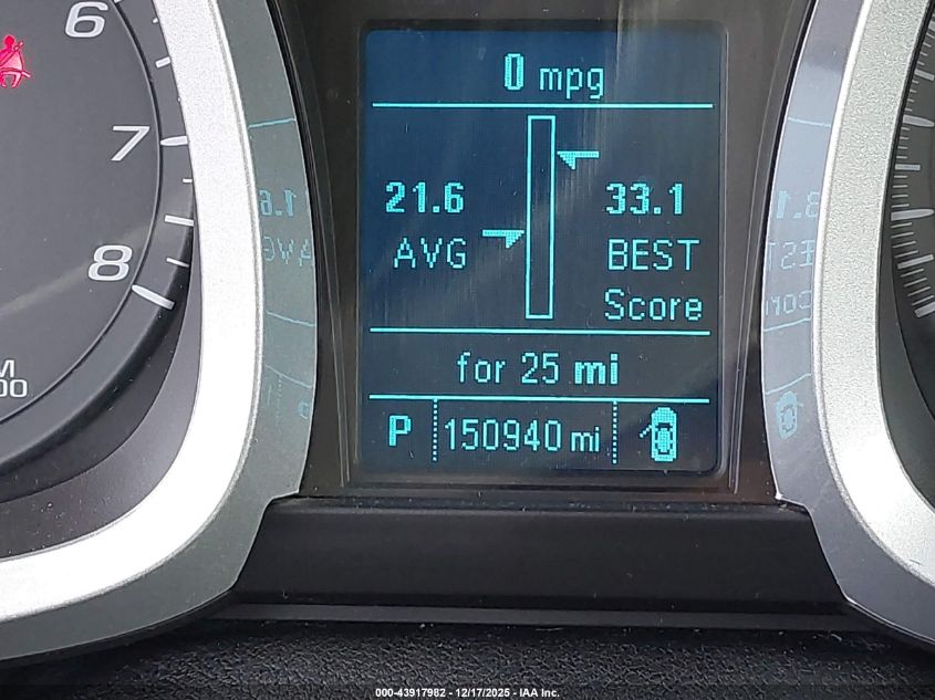 2016 Chevrolet Equinox Lt VIN: 2GNALCEK0G1161834 Lot: 43917982