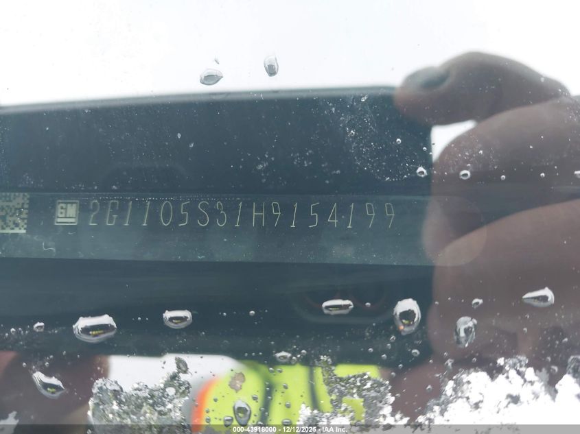 2017 Chevrolet Impala 1Lt VIN: 2G1105S31H9154199 Lot: 43918000