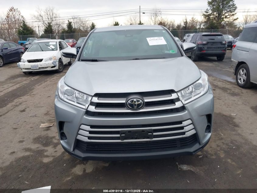 2019 Toyota Highlander Le VIN: 5TDBZRFH2KS721811 Lot: 43918116