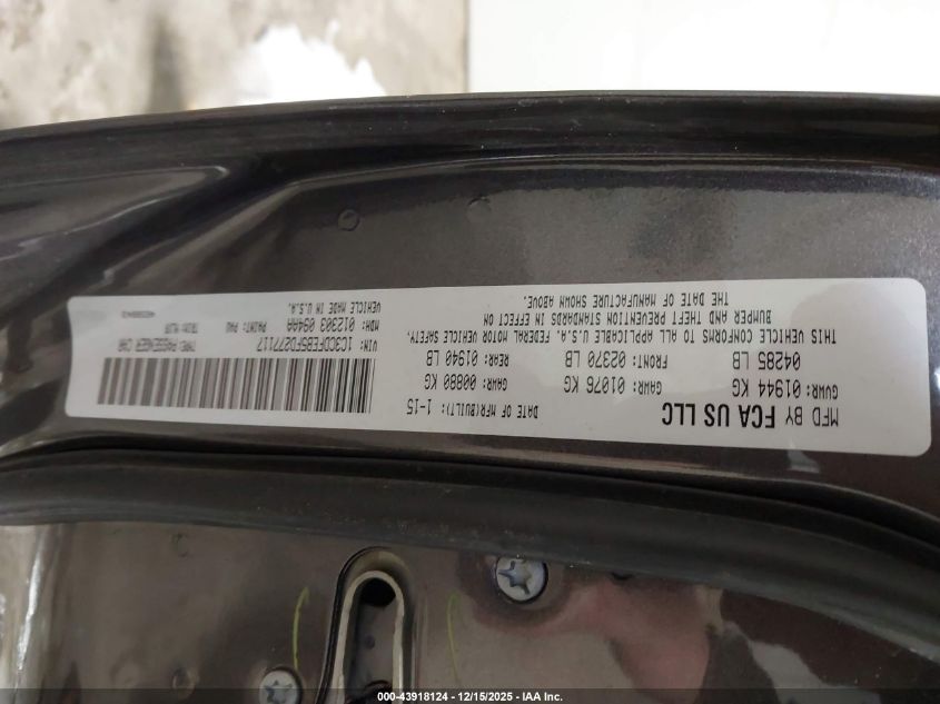 2015 Dodge Dart Gt VIN: 1C3CDFEB5FD277117 Lot: 43918124