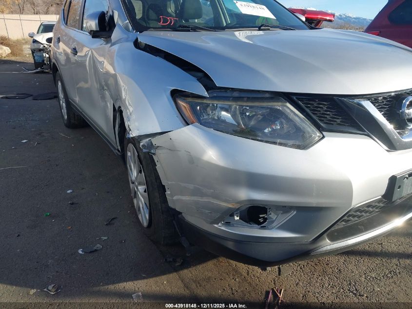 2016 Nissan Rogue S/Sl/Sv VIN: 5N1AT2MV8GC794859 Lot: 43918148