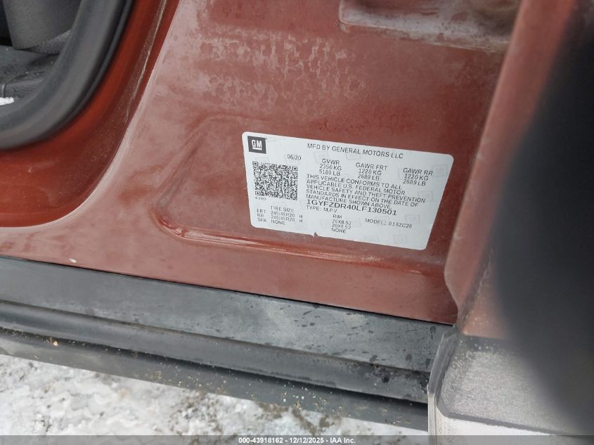 2020 Cadillac Xt4 Awd Premium Luxury VIN: 1GYFZDR40LF130501 Lot: 43918162