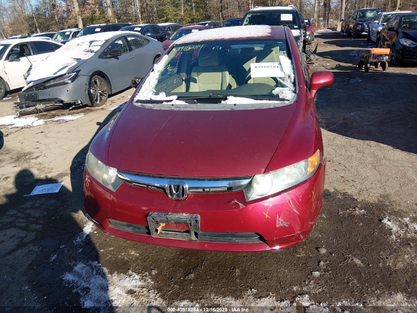 2008 Honda Civic Lx VIN: 1HGFA15528L108505 Lot: 43918284