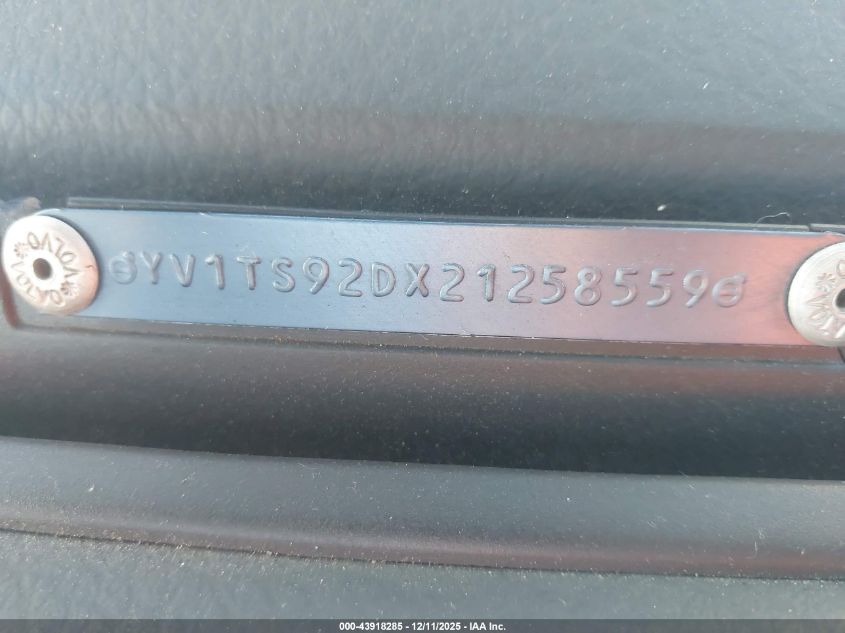 2002 Volvo S80 2.9 VIN: YV1TS92DX21258559 Lot: 43918285