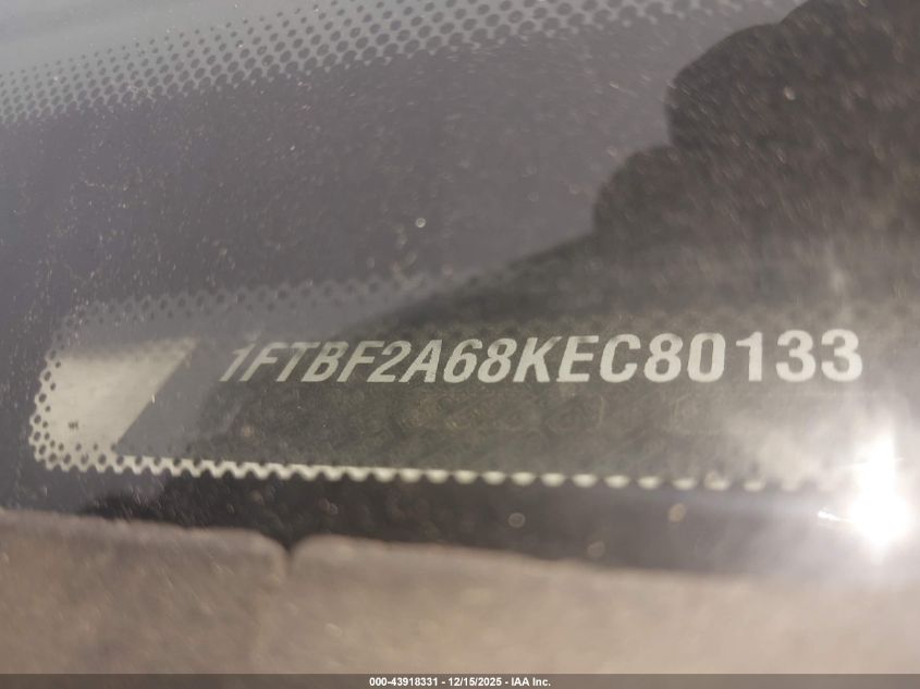 2019 Ford F-250 Xl VIN: 1FTBF2A68KEC80133 Lot: 43918331