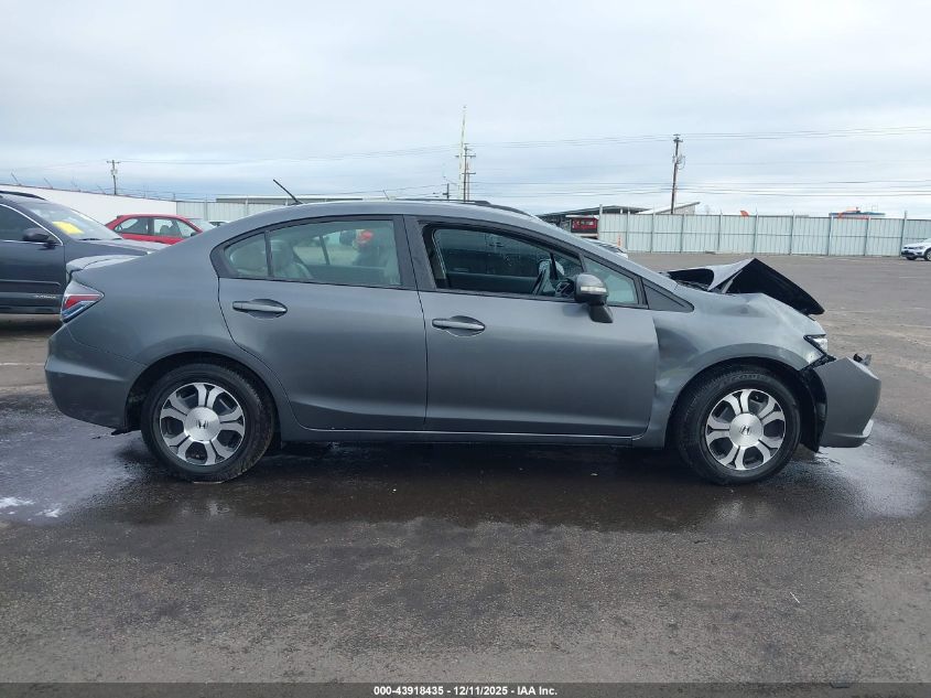 2013 Honda Civic Hybrid VIN: 19XFB4F26DE201533 Lot: 43918435