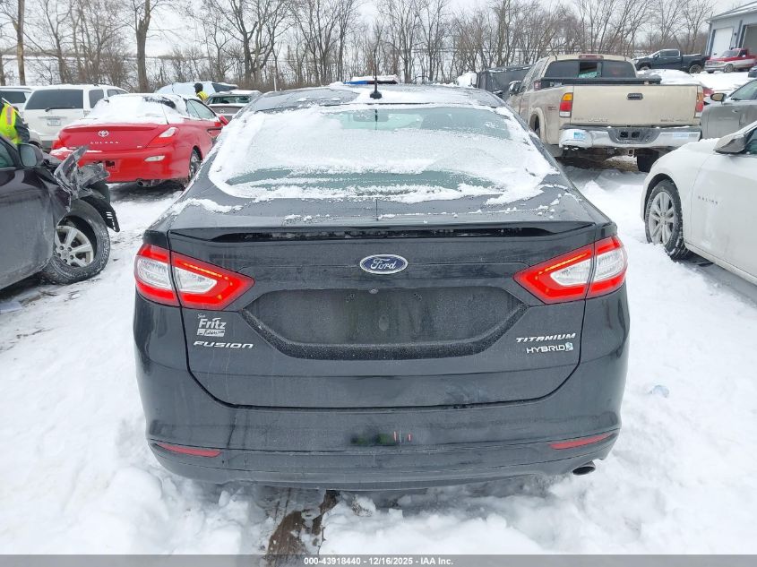 2014 Ford Fusion Hybrid Titanium VIN: 3FA6P0RU7ER192199 Lot: 43918440