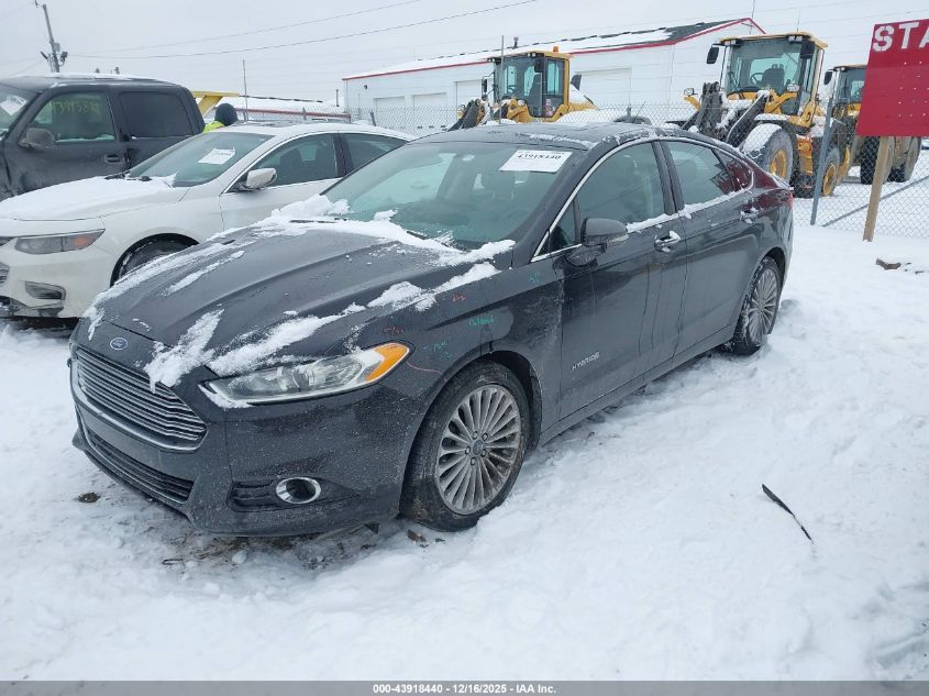 2014 Ford Fusion Hybrid Titanium VIN: 3FA6P0RU7ER192199 Lot: 43918440
