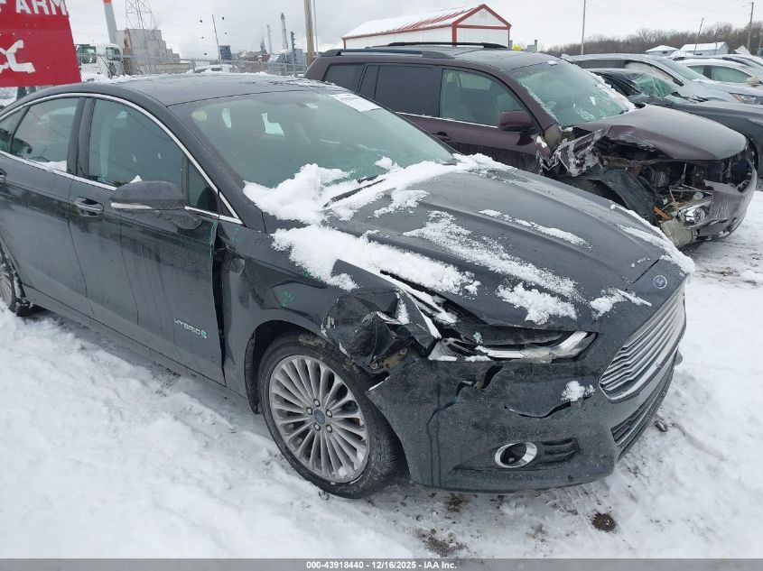 2014 Ford Fusion Hybrid Titanium VIN: 3FA6P0RU7ER192199 Lot: 43918440