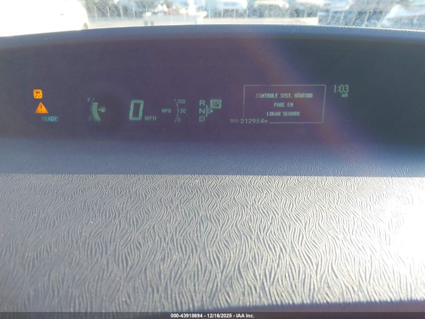 2013 Toyota Prius Four VIN: JTDKN3DU6D0347573 Lot: 43918694