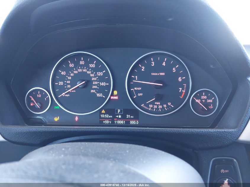 2016 BMW 320I VIN: WBA8E1G53GNT37798 Lot: 43918740