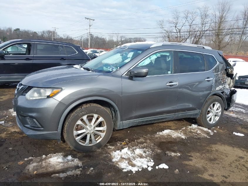 2015 Nissan Rogue Sv VIN: KNMAT2MV7FP584409 Lot: 43918923