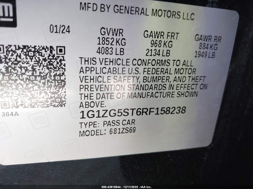 1G1ZG5ST6RF158238 2024 CHEVROLET MALIBU photo no. 9