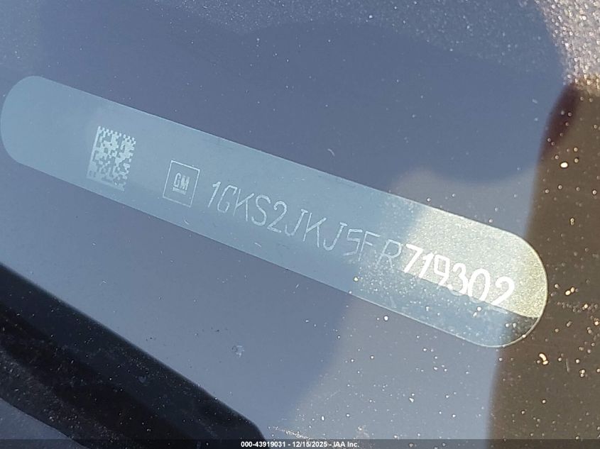 2015 GMC Yukon Xl 1500 Denali VIN: 1GKS2JKJ5FR719302 Lot: 43919031