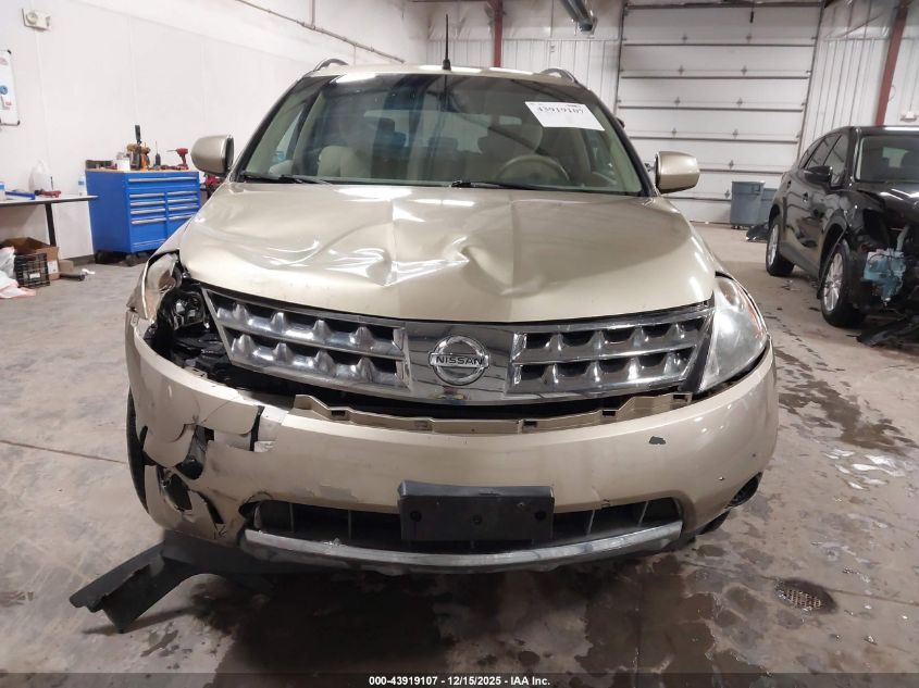 2007 Nissan Murano S VIN: JN8AZ08WX7W621180 Lot: 43919107