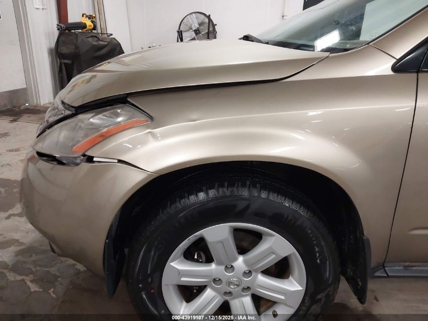 2007 Nissan Murano S VIN: JN8AZ08WX7W621180 Lot: 43919107