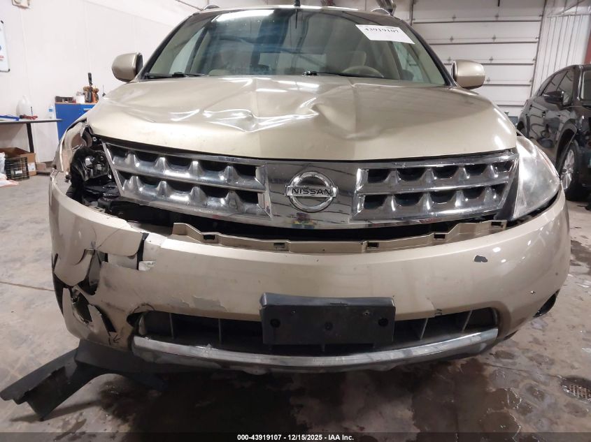 2007 Nissan Murano S VIN: JN8AZ08WX7W621180 Lot: 43919107
