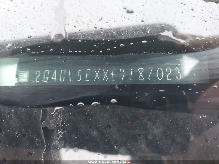 2014 Buick Regal Turbo VIN: 2G4GL5EXXE9187023 Lot: 43919114
