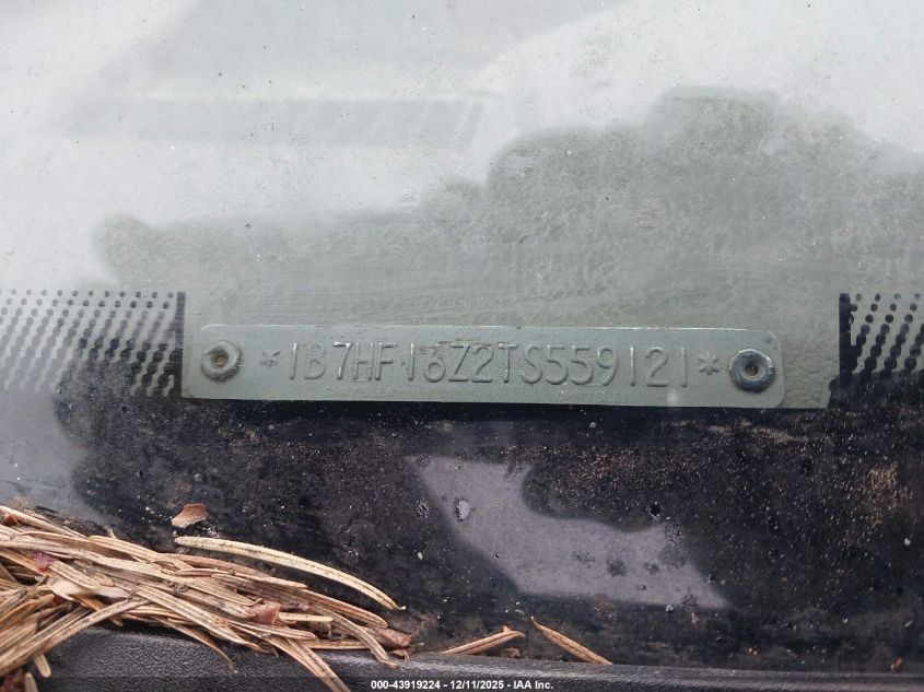 1996 Dodge Ram 1500 VIN: 1B7HF16Z2TS559121 Lot: 43919224