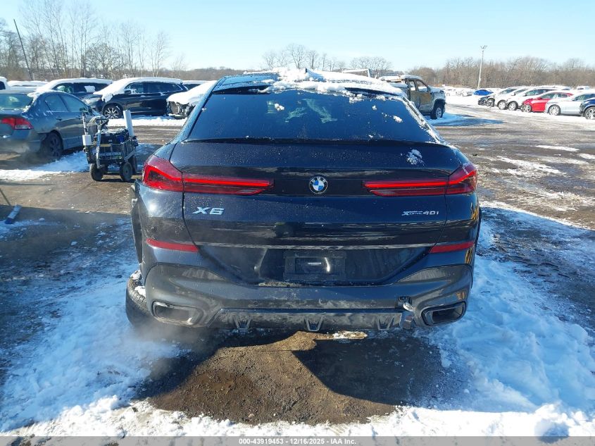 2023 BMW X6 xDrive40I VIN: 5UXCY6C06P9P90638 Lot: 43919453