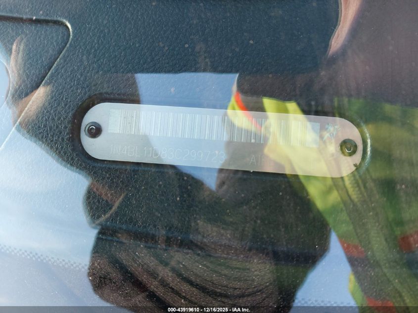 2003 Nissan Altima 3.5 Se VIN: 1N4BL11D83C299723 Lot: 43919610