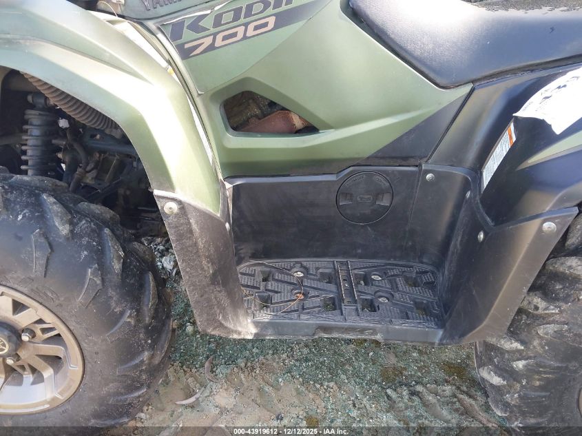 2021 Yamaha Yfm700 VIN: 5Y4AMH730MA103966 Lot: 43919612