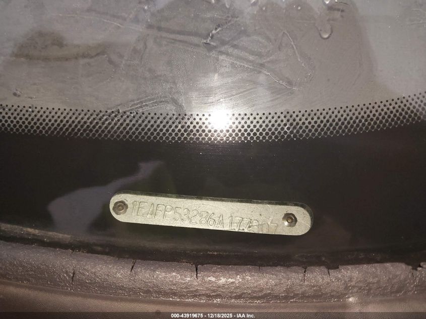 2006 Ford Taurus Se VIN: 1FAFP53286A177307 Lot: 43919675