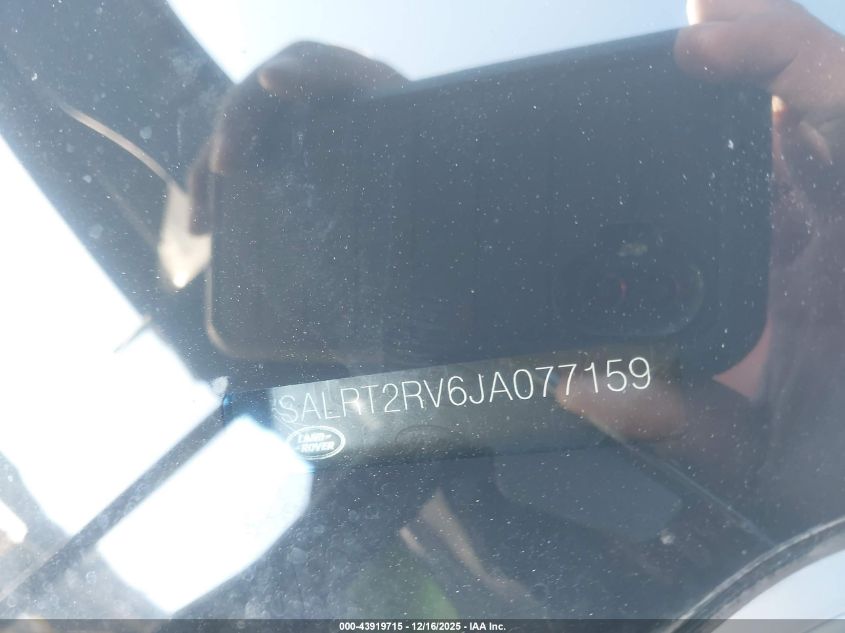 2018 Land Rover Discovery Hse Luxury VIN: SALRT2RV6JA077159 Lot: 43919715